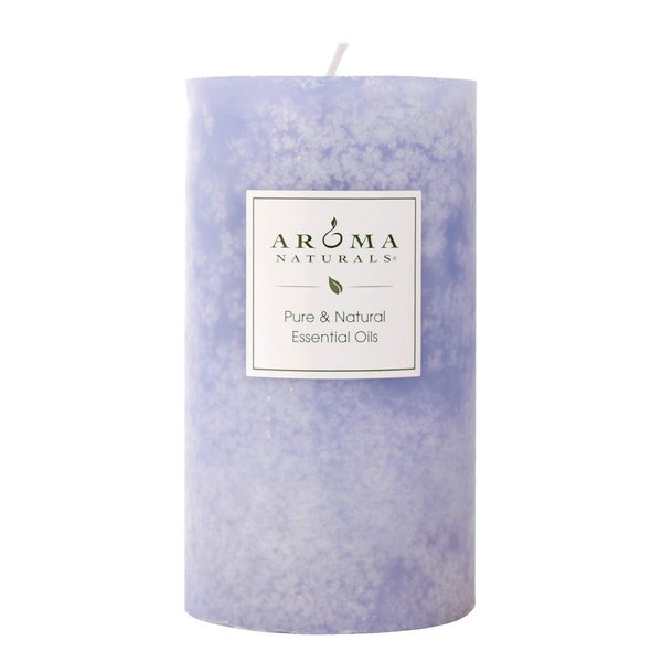 Aroma Naturals Essential Oil Scented Pillar Candle, Tranquility, 2.75 Inch X 5 Inch, Lavender, 1 Pound