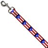 Dog Leash Puerto Rico Flag Repeat Black 6 Feet Long 1.0 Inch Wide