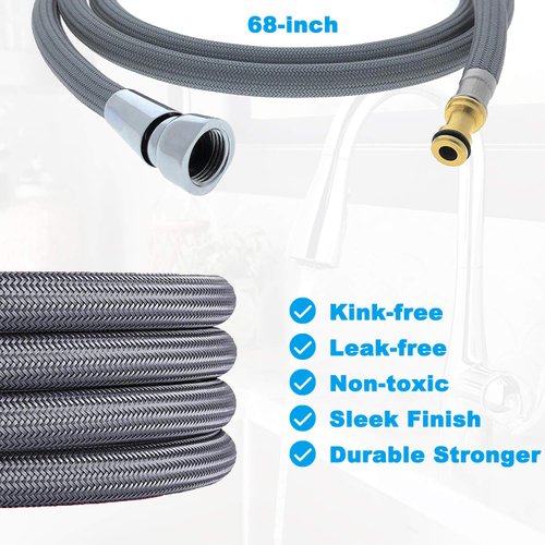 150259 Pull Down Hose Kit For Moen Faucet Replacement Part 150259 Hose, Moen Kitchen Faucet Replacement Part 187108, Reflex Moen Pull Down Hose, 68" Quick Connect Hose, Upgraded Ver.