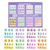 Townley Girl 96 PC Press- On Nails Set, Glitter and Glam, False Nails Set for Tweens with Pre-Glue Full Cover Acrylic Nail Tip Kit, Great for Gifts, Parties, Sleepovers and Makeovers