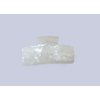 Generic Pearly white shimmering rectangle marbled hair claw clip