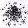 JIALWEN 120 Pieces Realistic Plastic Spiders 3 Sizes Small Spider Toys Black Fake Spiders Halloween Prank Props for Halloween Home Party Decorations