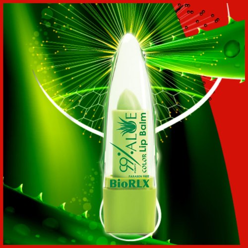 BioRLX 99% Purity Aloe Vera Lip Balm with Color(Tinted) (Three Lip Balms)