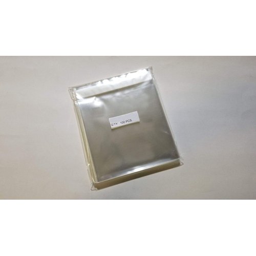 UNIQUEPACKING 100 Pcs 6 7/16 X 6 1/4 Clear Resealable Cello Cellophane Bags Good for 6x6 Square Card