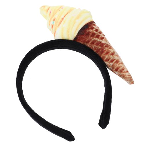 FRCOLOR Spa Headband Ice Cream Headwear Funny Snowball Headpiece Ice Cream Cone Hats Costume Party Accessory Supplies for Women Girls