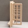 Wooden Window for Dollhouse, Miniature Window Frame Mini Furniture Doll House 1:12 Dollhouse Wooden Doors Miniature Furniture Doll Craft Window Frame Model Decoration