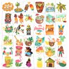 EMOME 204 Sheets Kids Tattoos Luau Beach Party Decorations, Individually Wrapped Glitter Tattoos for Kids Pool Party Favors Supplies, Hawaiian Beach Themed Decor Goody Bag Stuffers for Kids