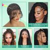Double Full Lace Crochet Wig Cap With Baby Hair for Making Crochet Wigs, Braided Wig Cap for Braiding Full Lace Braided Wig,Premade Square Patten Lace Front Crochet Cap for Crochet Hair (125Sections)