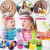 CAMIRUS 12PCS Easter Eggs Filled with Mini Plush Animal Toys, Cute Stuffed Animals Plush Keychain for Kids Easter Party Favors, Easter Basket Stuffers/Fillers, Egg Hunt
