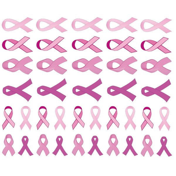 40 Pink Ribbon Temporary Tattoos: Breast Cancer Awareness Tattoo (3 Pack - 15 Sheets Total)