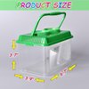 Bug Catcher Kit for Kids,Educational Bugnoculars Bug Viewer Container with Tweezers Built in Double 5X Magnifier and Ruler to Catch & Observe Spider Frog Butterfly Fish Silkworm and Reptile (Green)