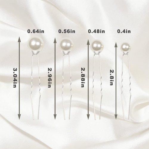 ELANE 38 Pcs Pearl Hair Pins for Wedding Hairstyles, Bridal Hair Accessories, Hair Accessories for Women and Girls