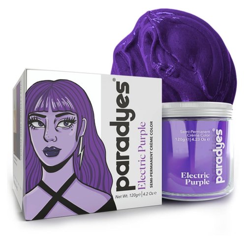 Paradyes Ammonia Free Electric Purple Semi-Permanent Hair Color (120g)