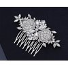 Wedding Hair Side Comb Art Deco Accessory for Women Prom Women's Silver Rhinestone Crystal Vine Bridal Comb, Brides Hair Comb