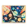 Mudpuppy Space Mission – 100 Piece Wooden Puzzle and Display Stand for Room Decor with Bright and Bold Illustrations of Outerspace for Kids