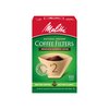 Melitta #2 Cone Coffee Filters, Unbleached Natural Brown, 100 Total Filters Count - Packaging May Vary