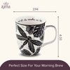 Karma Gifts 16 oz Black and White Boho Mug Dragonfly - Cute Coffee and Tea Mug - Ceramic Coffee Mugs for Women and Men