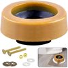 LASCO Toilet Bowl Extra Thick Wax Ring with Brass Bolts Reinforced Urethane Core and Polyethylene Flange - 516545 , Yellow