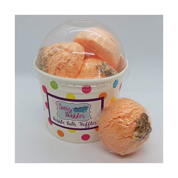 Mango Mandarin Bubble Bath Truffles, 5 pack by Sassy Bubbles