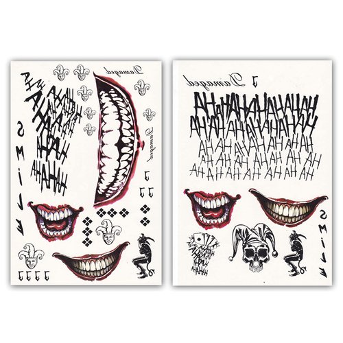 DaLin Temporary Tattoos Full Body Bundle for Costume / Cosplay 2 Sheets (J Tattoos Set)
