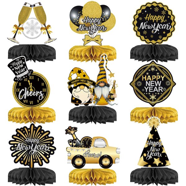New Years Centerpieces for Table New Years Decorations 2025 New Years Eve Party Supplies 2025 2025 New Years Eve Decorations Happy New Year Decorations
