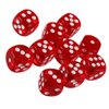 Yiotfandoll 10PCS Polyhedral Dice D6 Dice 16mm Acrylic Dice Game Dice for RPG MTG DND Dice Table Games (Transparent Red)
