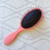 Essential Oval Hair Brush by BeaverStrong, Detangling Hair Brushes with capped soft nylon bristles and air cushion base (Warm Pink)