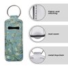 JooMeryer Women's Oil Painting Printed Chapstick Holders Lip Balm Holder Chapstick Sleeve Pouch Portable Pocket Keychains,Blossoming Almond Tree