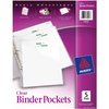 Avery Binder Pockets for 3 Ring Binders, Clear, Pack of 5 Binder Pockets (75243)