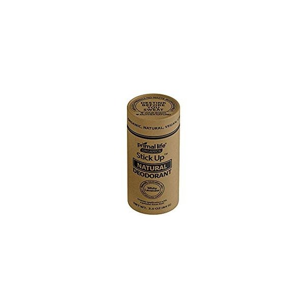 Stick Up Natural Deodorant for Women and Men with Bentonite Clay Powder, Arrowroot, Magnesium, Zinc, 3 oz. Vegan Deodorant for 3-4 months, White Lavender - Primal Life Organics