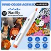 24 Acrylic Paint Pens, Acrylic Paint Markers, Premium Paint Marker Set for Paper, Wood, Canvas, Stone, Rock Painting, Glass, Ceramic Surfaces, Fine Tip Permanent Paint Markers for Kids and Adults