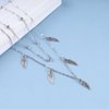 Allereyae Vintage Layered Wing Dangle Necklace Angel Wing Pendant Necklace Tiny Wing Choker Necklace Silver Angel Wing Necklace Jewelry for Women
