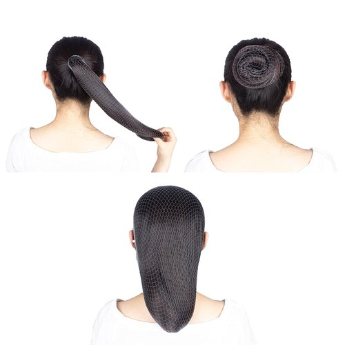 WeKen 100PCS Of Hairnets Invisible Elastic Edge Mesh 50cm Hair Nets for Women Hair Bun Making Sleeping Ballet Dancer Kitchen Food Service 20 Inches White (Bulk Pack 100pcs)