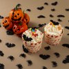 OZIO Halloween Decorations, 200 Pcs Mini Plastic Spiders Bats for Creepy Scary Prank Toys Plastic Insect Toys Halloween Miniatures, Funny Prank Halloween Party Supplies