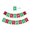 Merry Christmas Themed Birthday Party Decorations Happy Birthday Xmas Banner Red and Green Glittery December Xmas Birthday Party Supplies
