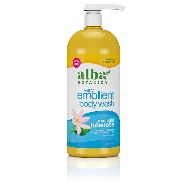 Alba Botanica Very Emollient Body Wash, Midnight Tuberose, 32 Oz