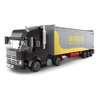 General Jim's Black Semi Truck Building Blocks Set – 231mm Highly Detailed Model - Realistic Black Cab, Gray and Yellow Trailer, Mirrors, Exhaust Stack – Perfect for Hobbyists & Train Garden Displays