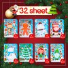 NOVWANG 32 Sheets Christmas Make a face Sticker for Kids, Christmas Craft Stickers Make Your Own Christmas Characters Sticker for Christmas Party Game Bag Stocking Stuffers Xmas DIY Crafts Party Favor