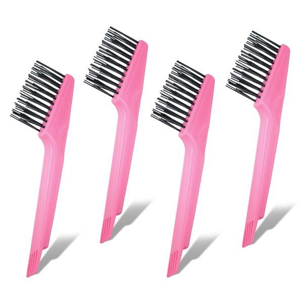 4 Pieces Hair Brush Cleaner Tool 2-in-1 Comb Cleaner Hair Brush Cleaner Rakes Hair Brush Maintenance Hair Comb for Removing Dirt Hot-Air Brush