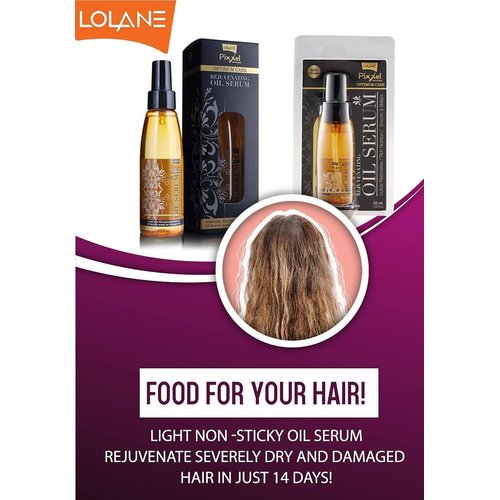 Lolane Pixxel Optimum Care Rejuvenating Oil Serum 127ml For Dry Damaged Hair Argan Oil/Abyssinian Oil/Chufa Sedge Oil/Moringa Oil/Sunflower Oil