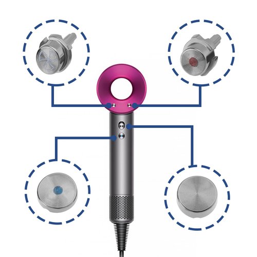 SING F LTD 1 Set Hair Dryer Switch Button Control Buttons Cool Air Button Replacement Compatible with Dyson Hair Dryer HD01 HD02 HD03 HD04 HD08