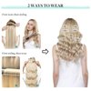 DOORES Human Hair Extensions, Platinum Blonde 12 Inch 7pcs 80g, Clip in Hair Extensions Real Human Hair Remy Hair Extensions Clip in Human Hair Extensions Human Hair Natural Silky Straight