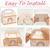 MIKIMIQI 12 PCS Boho Rainbow Party Decorations, Bohemian Rainbow Baby Shower Party Supplies Boxes Rainbow Party Decorations Birthday Party Favors Box Party Gift Bags for Boys Girls