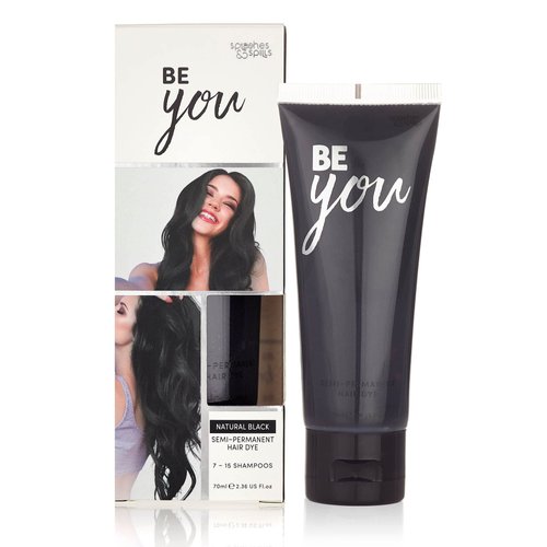 Semi-Permanent Black Hair Dye - Vibrant 2.36 Oz. Tubes Temporary Hair Color - Ammonia and Peroxid...