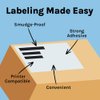Premium Label Supply White Sticker Half Sheet Labels – 8.5" x 5.5" – Laser/Inkjet Compatible – (2 Labels/Sheet), 25 Sheets - 50 Total Adhesive Labels