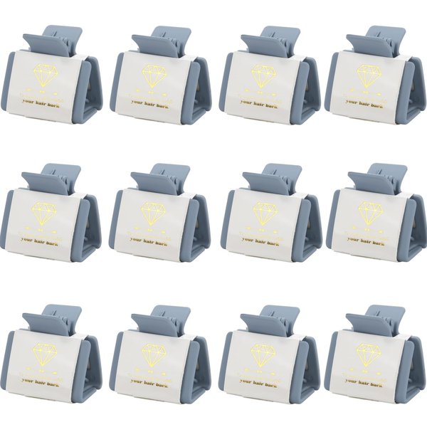 Loanzeg Bridesmaid Proposal Gifts small Square Set of 12 Bachelorette Hair Claw Clips ideas Bridal Shower Gift for Wedding Party Favors(12, Dusty Blue)