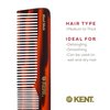 Kent 16T Fine Tooth and Wide Tooth Comb - Beard Comb, Hair Comb for Men and Women, Mustache Comb, and Detangling Comb