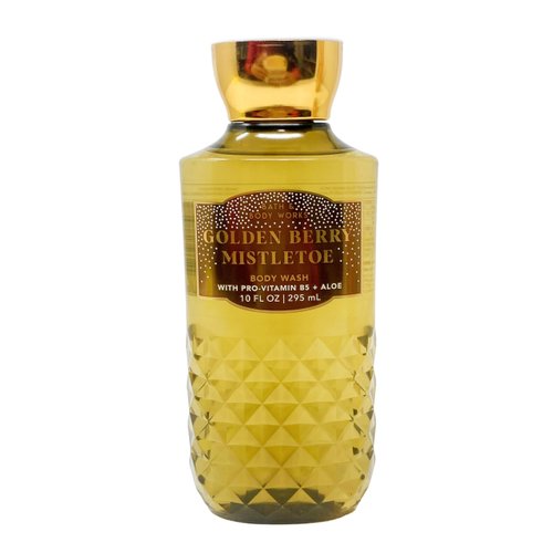 Bath & Body Works Golden Berry Mistletoe - Duo Gift Set - Body Wash and Body Lotion With a Yamma Jamma Bar Soap., brown