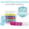 Vive Stackable Pill Organizer Tower 7 Days 4 Times A Day - Dispenser for Vitamins, Supplements and Medication - Weekly Stacking Pill Box Container with Travel Case and Splitter Cutter