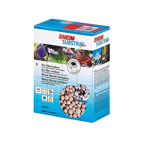 Eheim Biological Filter Media, 1L (Sintered Pearl-Shaped Glass), Improves Filtration Efficiency and Reduces Maintenance Frequency in Aquarium and Pond Filters